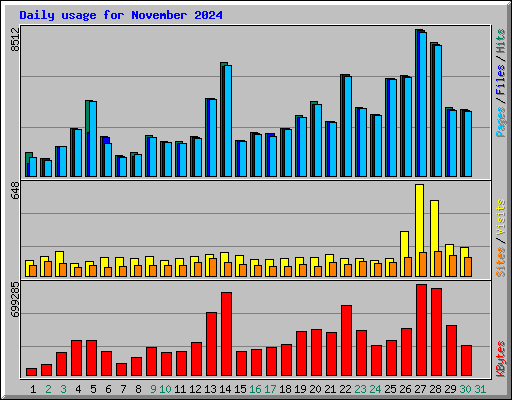 Daily usage for November 2024
