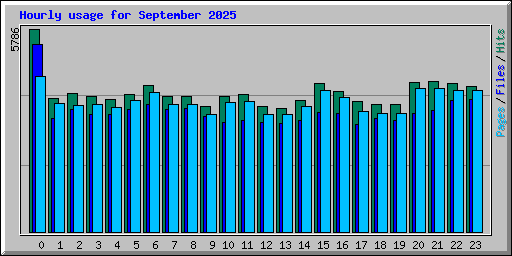 Hourly usage for September 2025