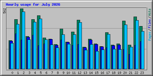 Hourly usage for July 2026