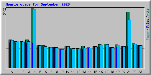 Hourly usage for September 2026